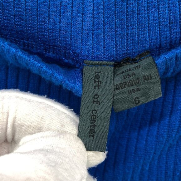 Left Of Center Midi Skirt Womens S Pull On Royal Blue High Low Hem Mixed Media - Picture 9 of 12